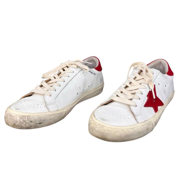 Golden Goose Men’s Red Star Distressed Sneaker Size 42 US 9 - Picture 6 of 11